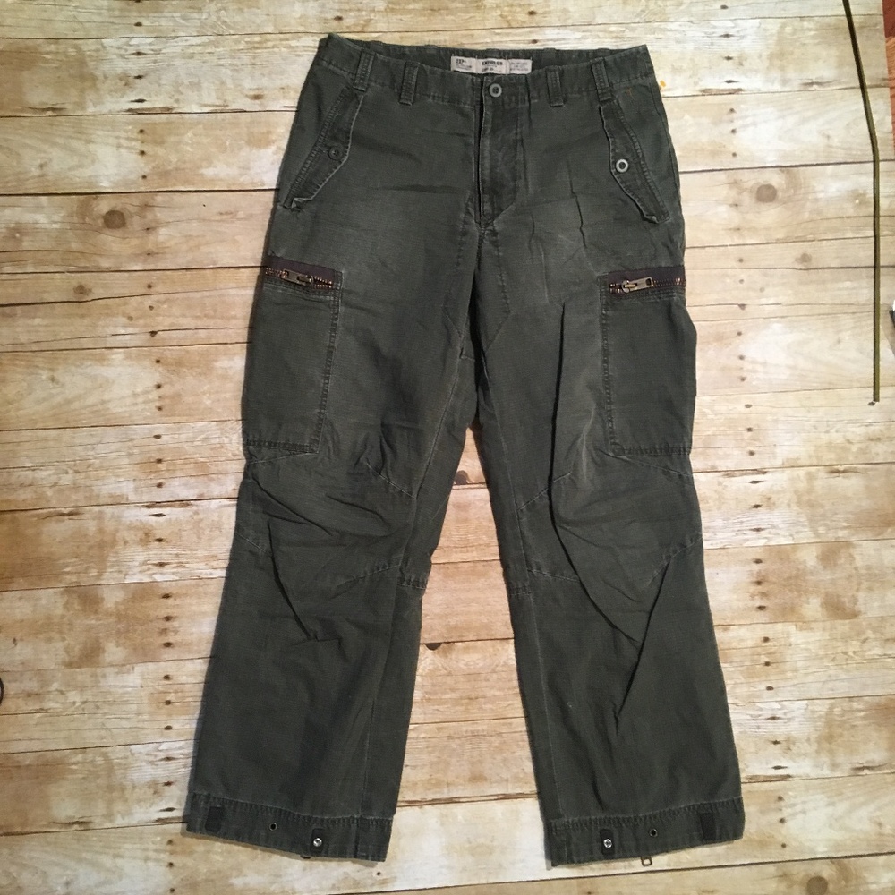 EUC unique green Express pants